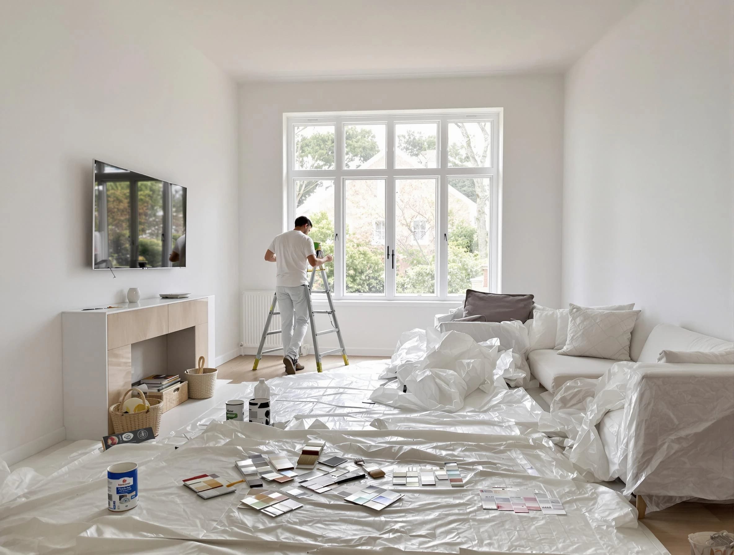 New River House Painters professional applying interior paint in New River, AZ
