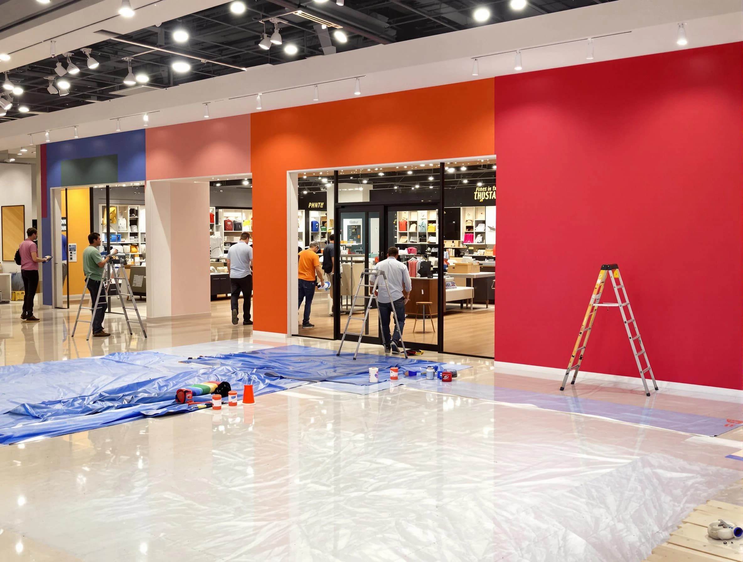 New River House Painters painting a commercial interior in New River, AZ